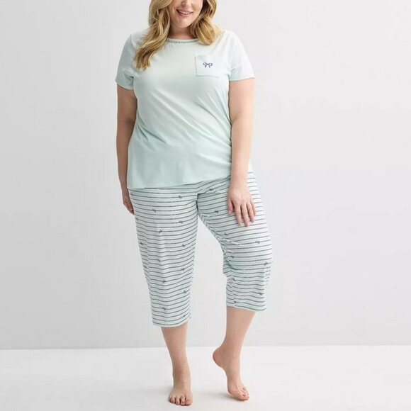 Croft & Barrow Top & Capri Pajama 4X - Picture 1 of 9